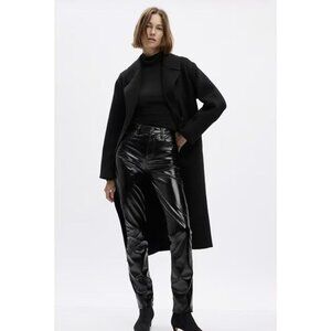 NWT GAP Vintage Slim High Rise Shiny Black Pants Size 27